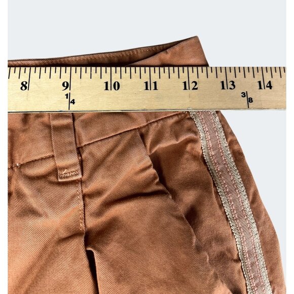 Veronica Beard Jeans Womens Wide-Leg Pants In Rust With Side Stripes Size 24 - Picture 9 of 16